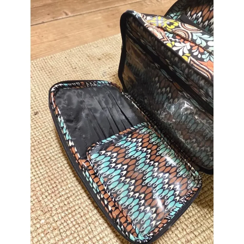Vera Bradley 2 Pc Travel Cosmetic Makeup Toiletry Bag Set Bundle X 2